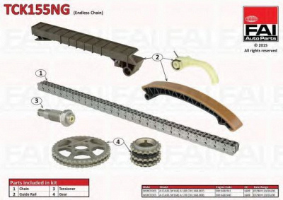 FAI AUTOPARTS tck155ng -  Комплект цели привода распредвала